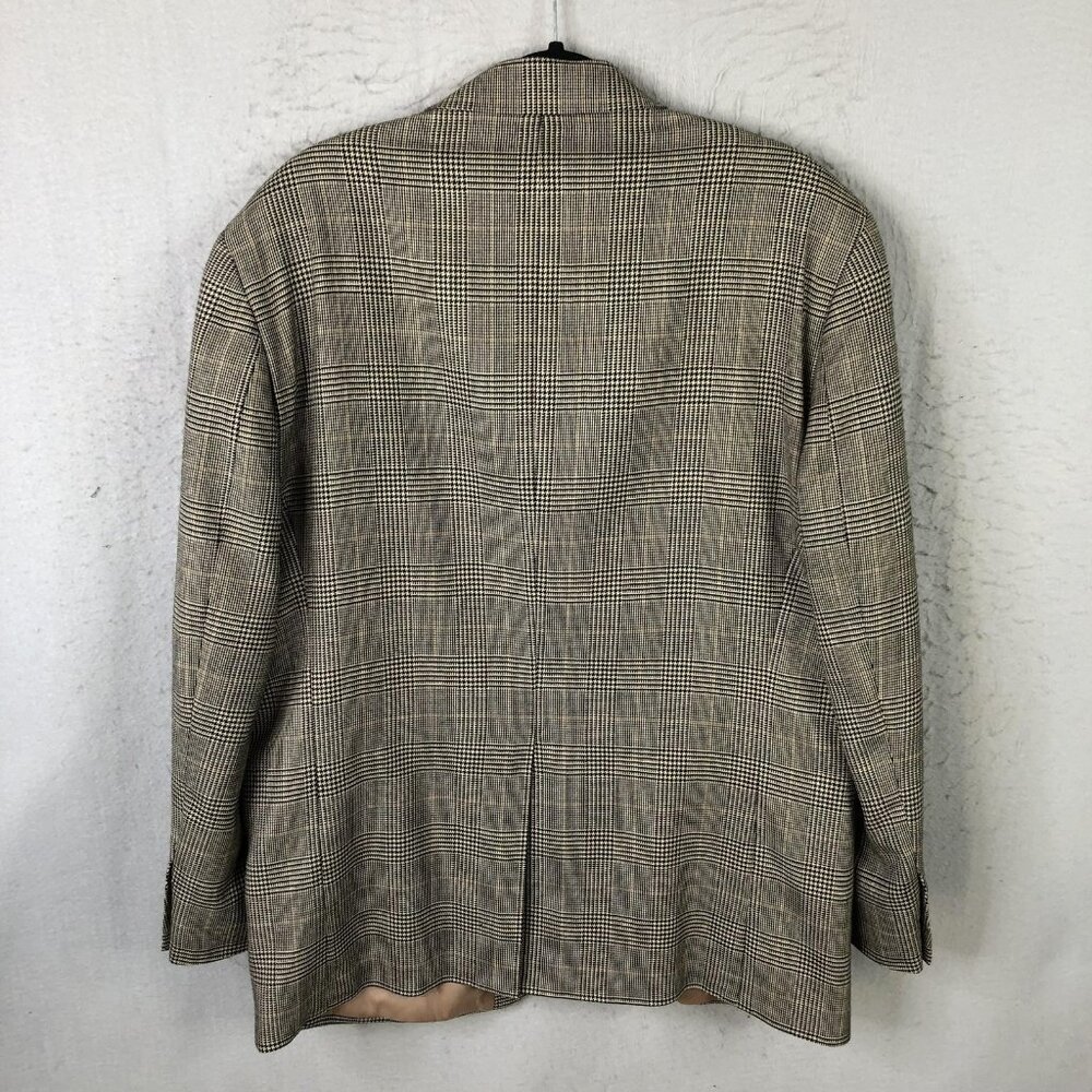 Lauren Ralph Lauren Blazer Mens 43R Brown Wool Glen Plaid Sport Coat Jacket - Picture 2 of 16